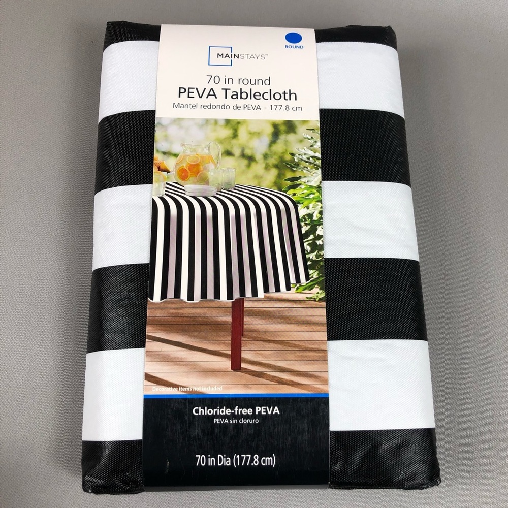 Mainstays 70in Round PEVA Tablecloth Round